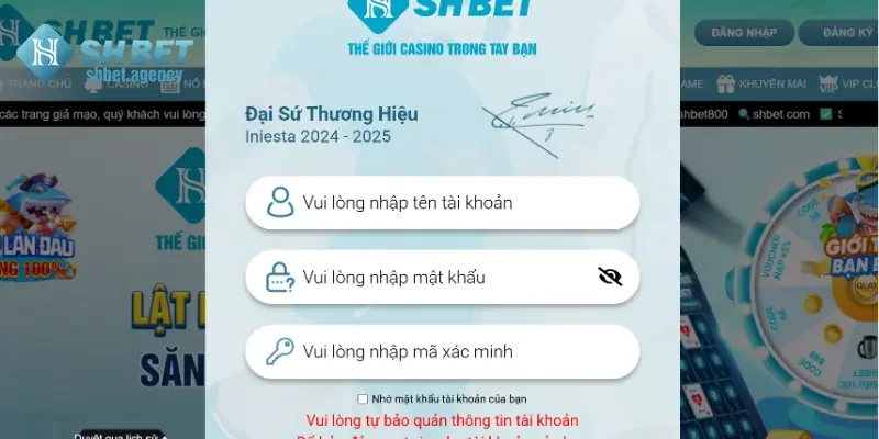 Hướng Dẫn Đăng Nhập SHBET Thành Công Ngay Lần Đầu 3 Đăng nhập SHBET cần nhập chuẩn các thông tin cần thiết